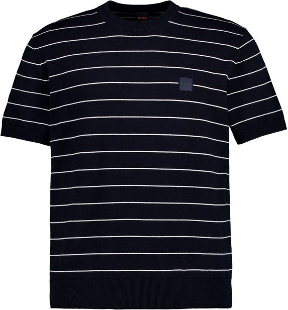 BOSS Orange Herren T-Shirt blau gestreift