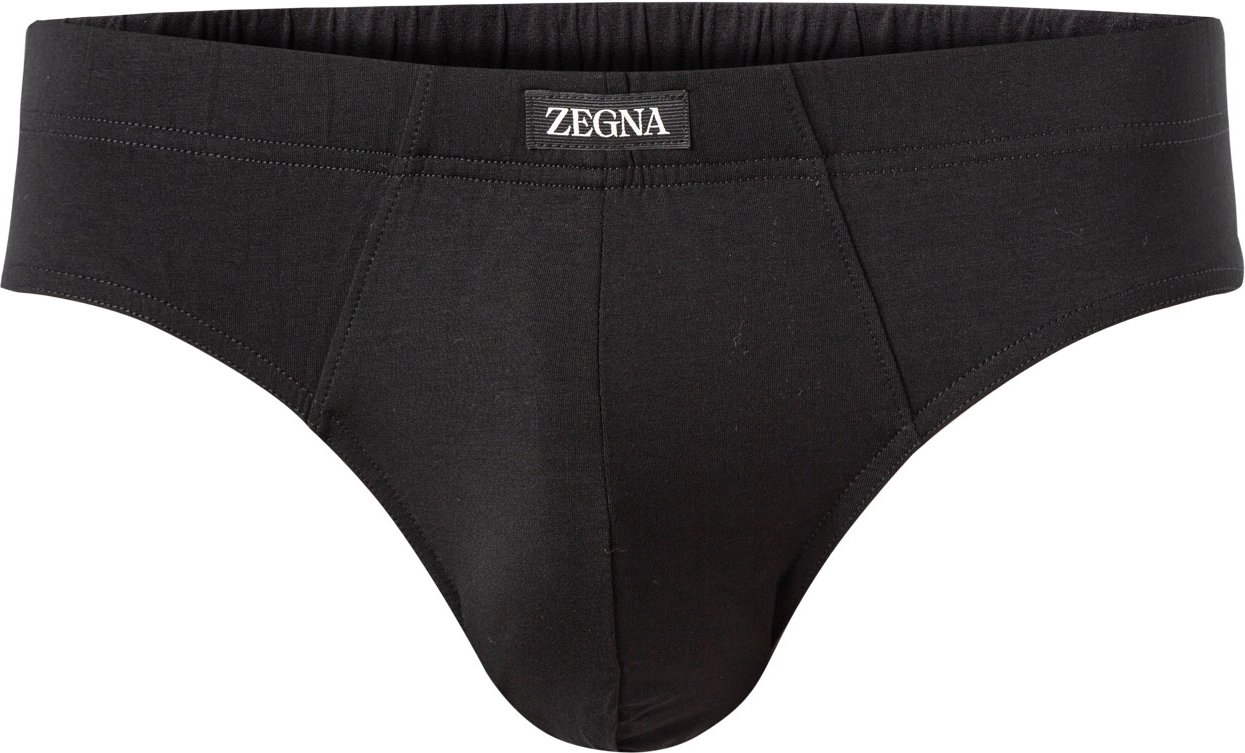 Thumbnail - Ermenegildo Zegna Herren Slip schwarz Viskose/Modal unifarben