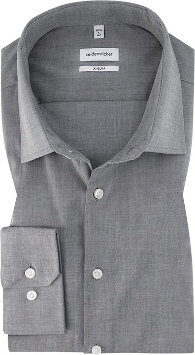 Seidensticker Herren Hemd grau Slim Fit