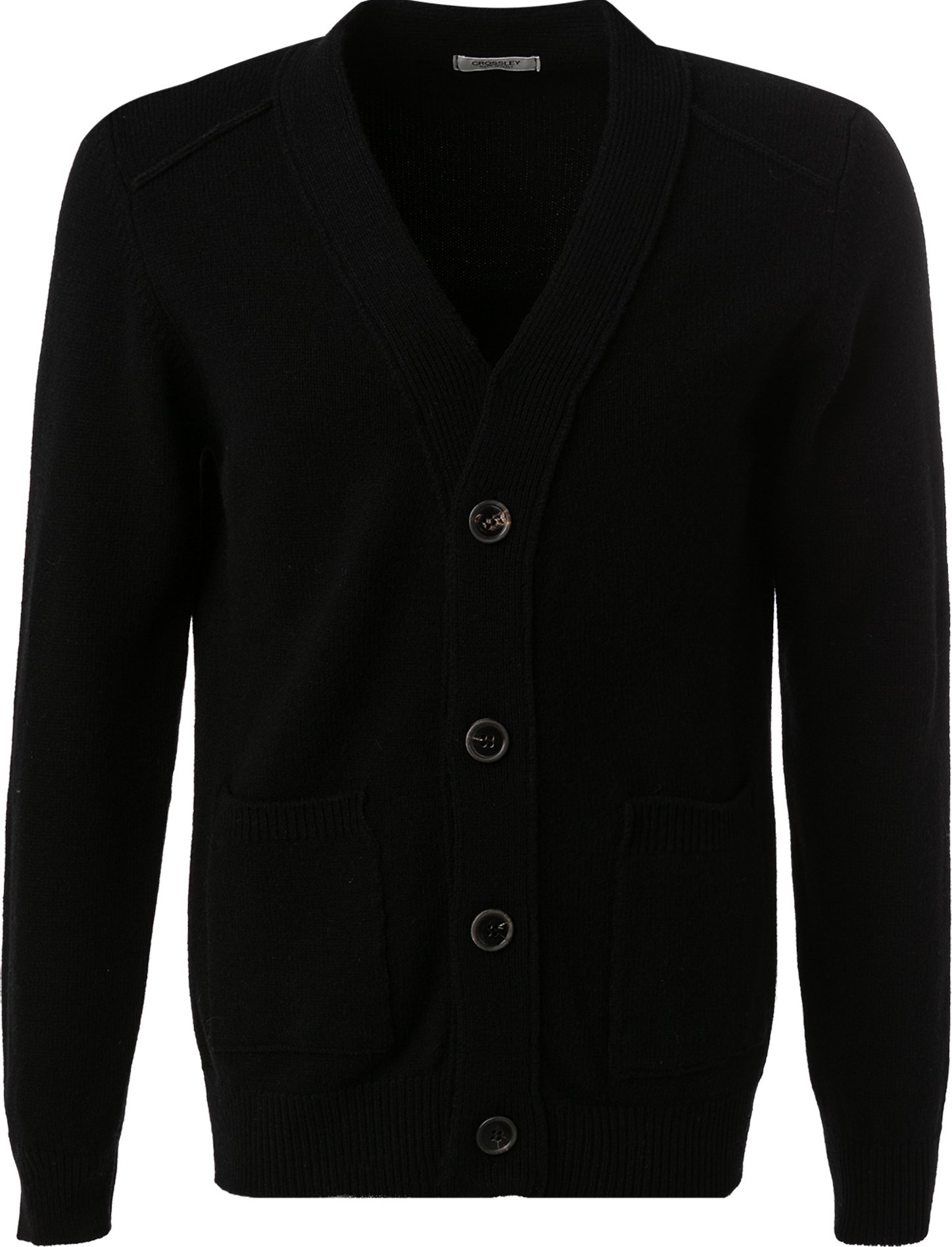 Thumbnail - CROSSLEY Herren Strickjacke schwarz unifarben