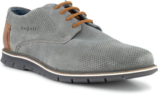 Thumbnail - bugatti Herren Schnürschuhe grau Velours