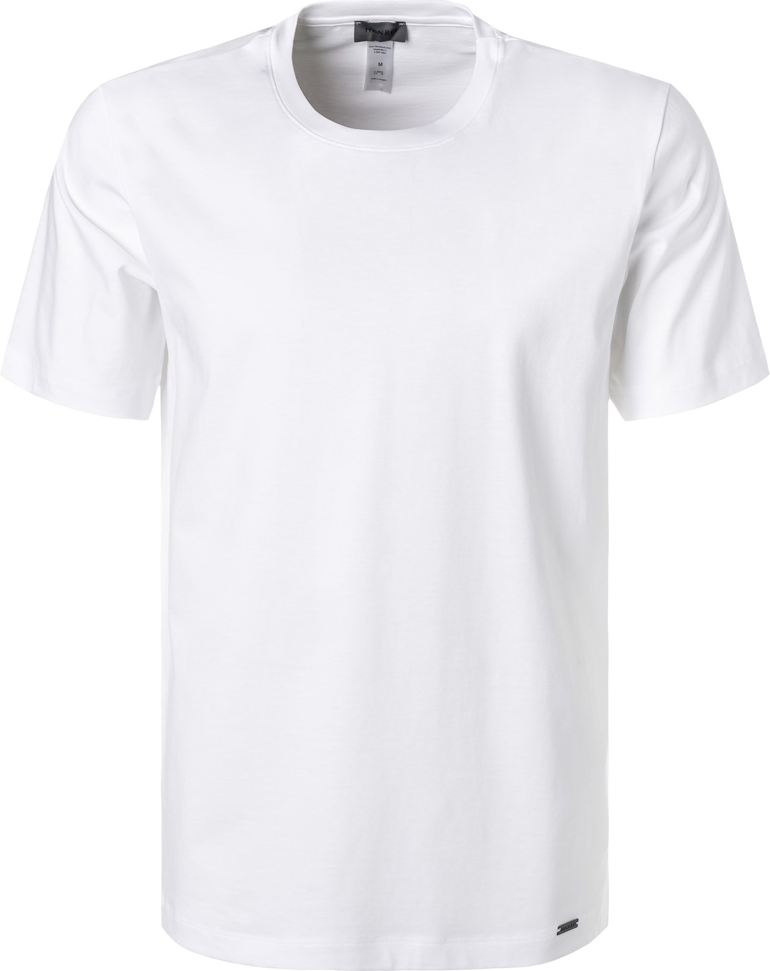 Thumbnail - HANRO Herren Short Sleeve weiß Jersey-Baumwolle unifarben