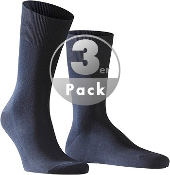 Thumbnail - Falke Herren Socke blau Baumwolle & Mix unifarben