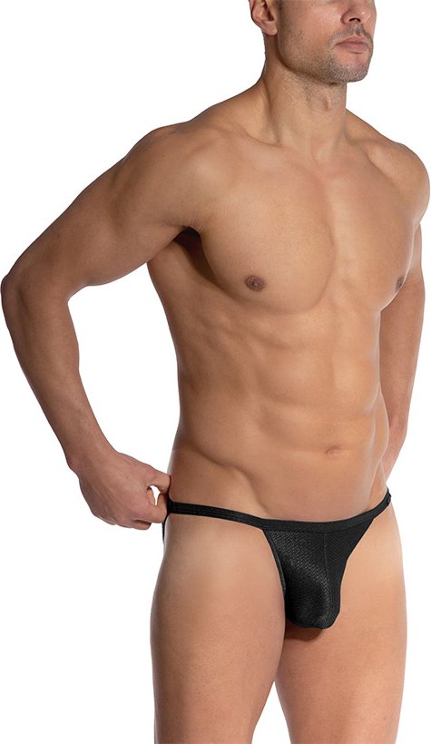 Olaf Benz Herren Tanga schwarz Mikrofaser/Funktion unifarben