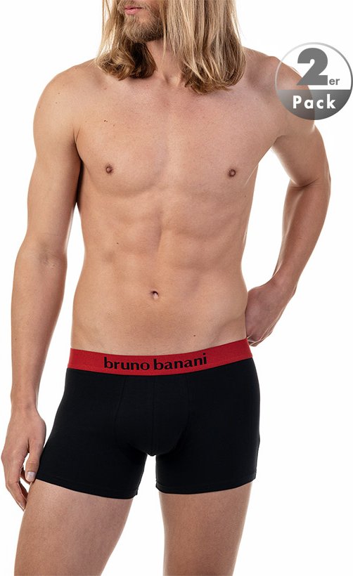 Thumbnail - bruno banani Herren Trunks rot Baumwolle & Mix unifarben