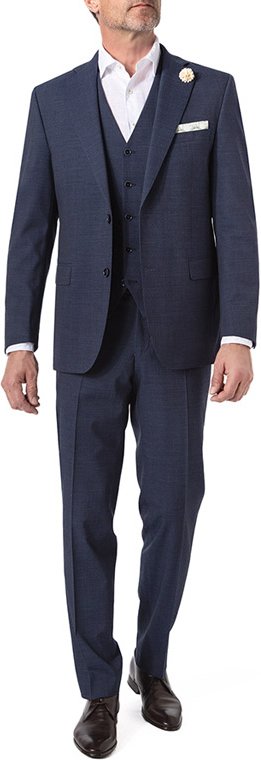 Carl Gross Herren Anzug blau meliert