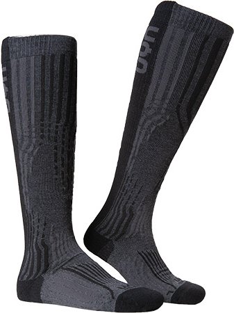 UYN Herren Skisocken schwarz Mikrofaser/Funktion Gemustert