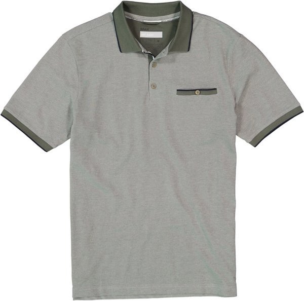 Brax Herren Polo-Shirt grün meliert