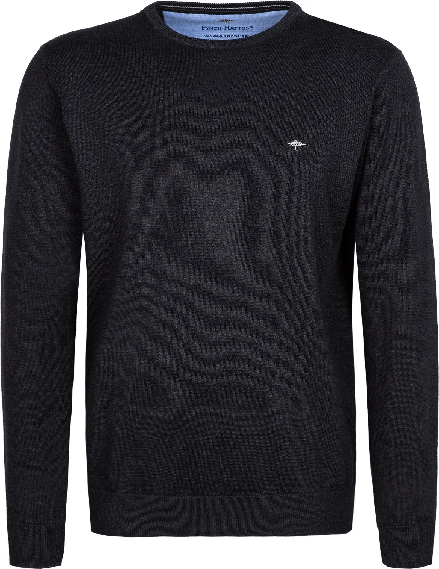 Thumbnail - Fynch-Hatton Herren Pullover grau unifarben