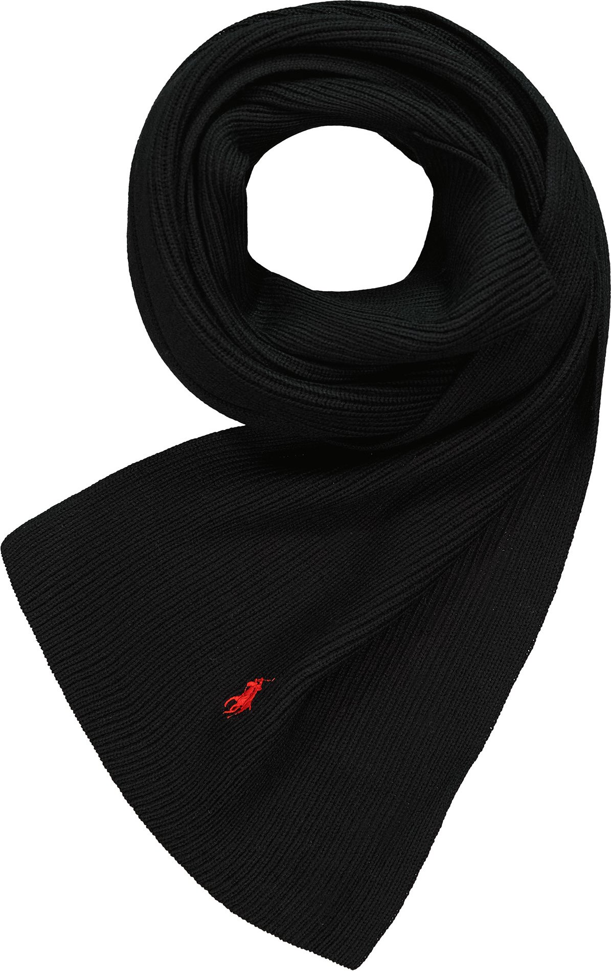 Polo Ralph Lauren Herren Schal schwarz Merinowolle