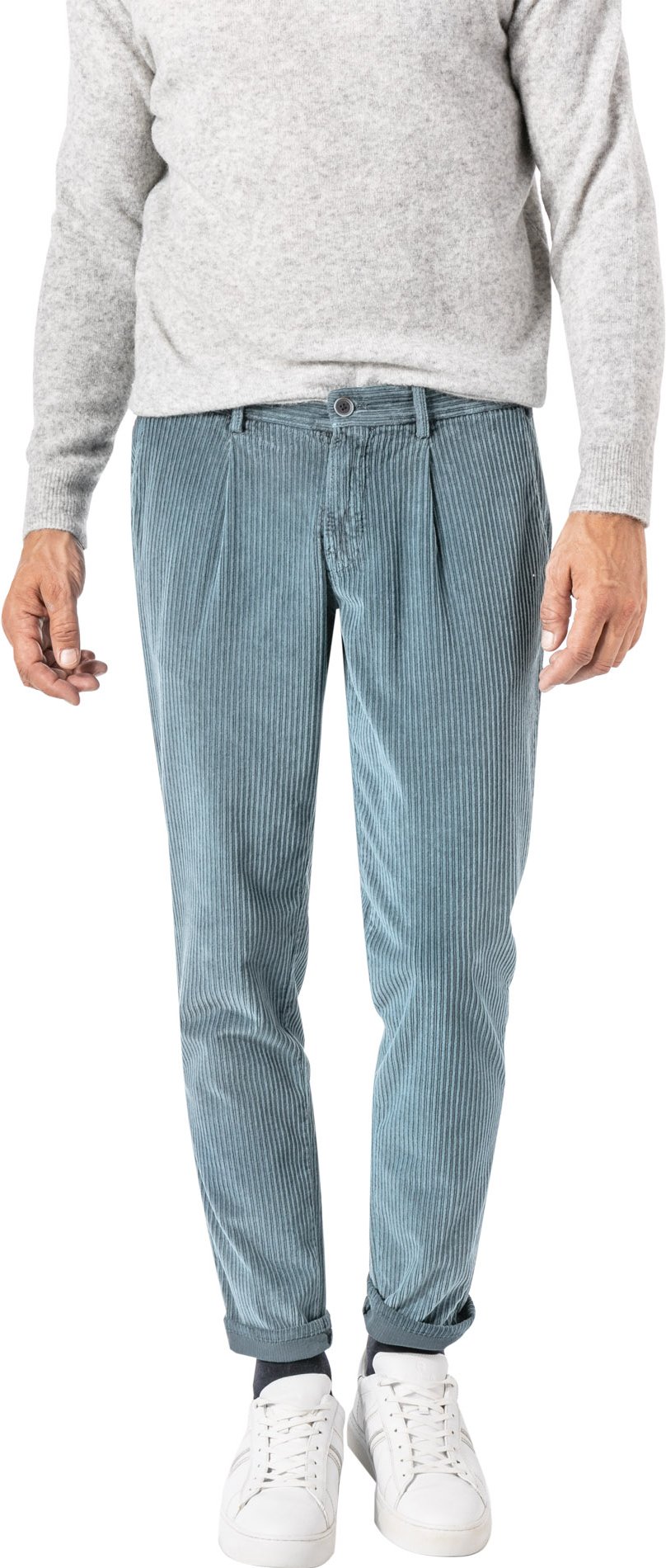 Thumbnail - HILTL Herren Hosen blau Slim Fit