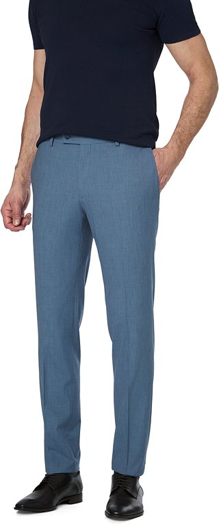 HECHTER PARIS Herren Hose blau meliert