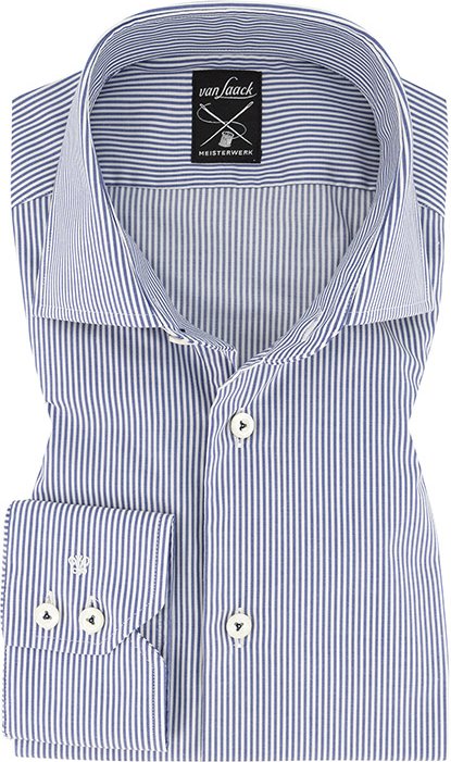 van Laack Herren Hemd blau gestreift