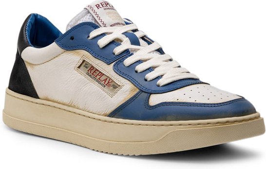 Replay Herren Sneaker blau Glattleder
