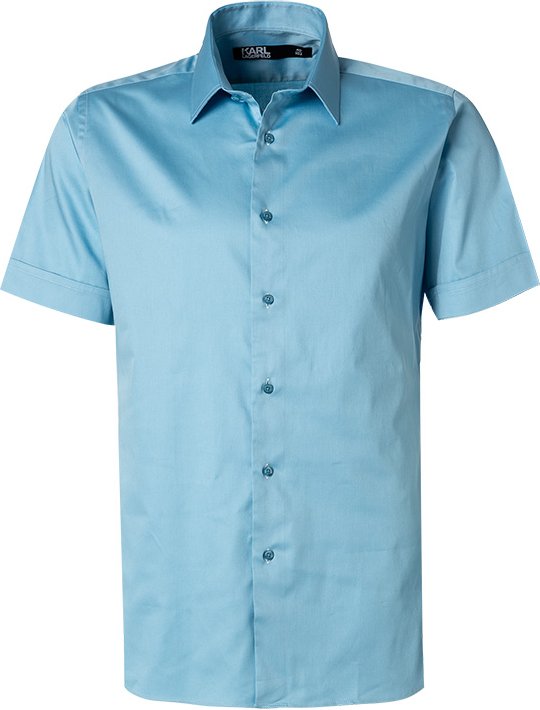 KARL LAGERFELD Herren Kurzarmhemd blau
