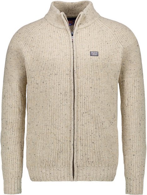 N.Z.A. Herren Cardigan beige unifarben