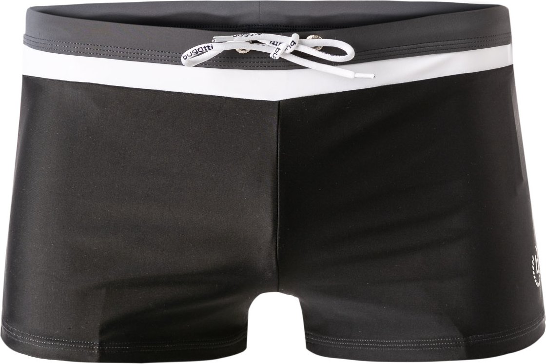bugatti Herren Bademoden schwarz Mikrofaser unifarben
