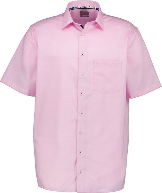 OLYMP Herren Kurzarmhemd rosa Comfort Fit