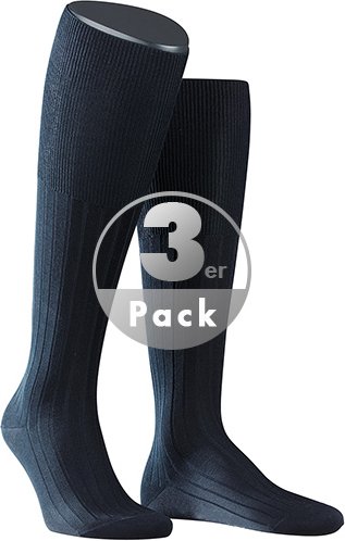 Thumbnail - Falke Herren Kniestrümpfe blau Baumwolle & Mix unifarben