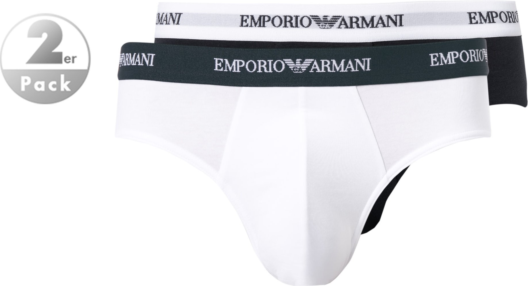 EMPORIO ARMANI Herren Slips blau Baumwolle & Mix unifarben