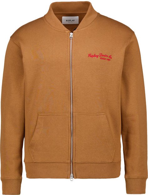 Replay Herren Sweatjacke braun unifarben
