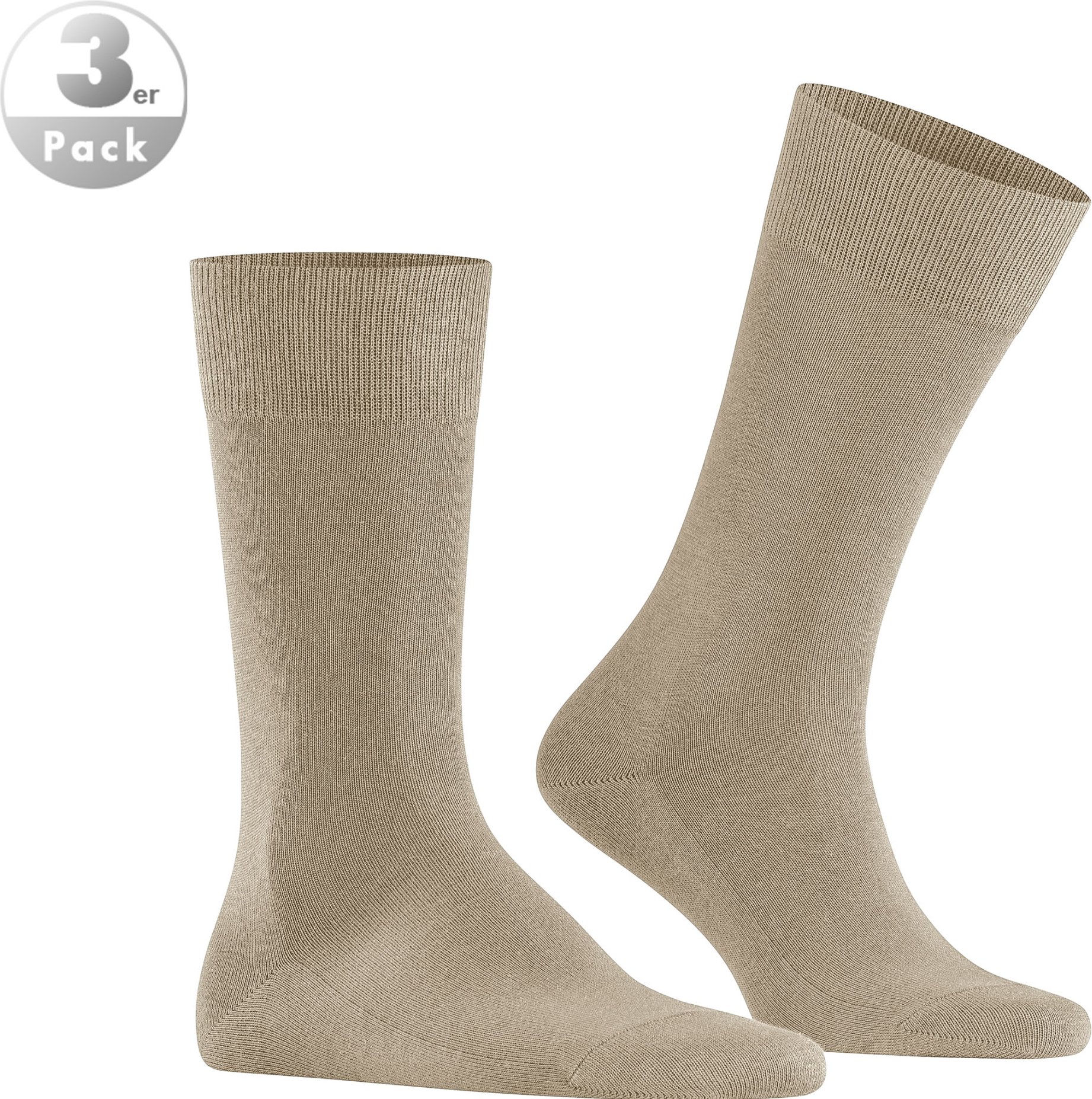 Falke Herren Socken beige Baumwolle & Mix unifarben