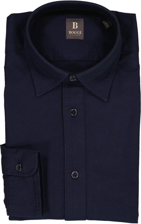 BOGGI MILANO Herren Hemd blau