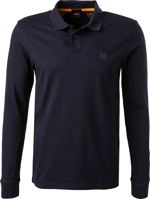 BOSS Orange Herren Polo-Shirt blau Slim Fit