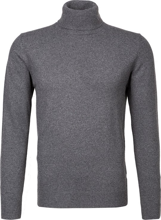 DANIELE FIESOLI Herren Rollkragenpullover grau unifarben