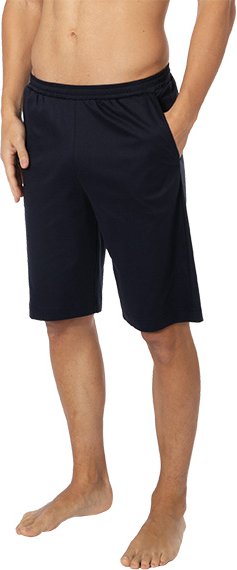 Thumbnail - Zimmerli Herren Pyjamashorts blau Jersey-Baumwolle unifarben