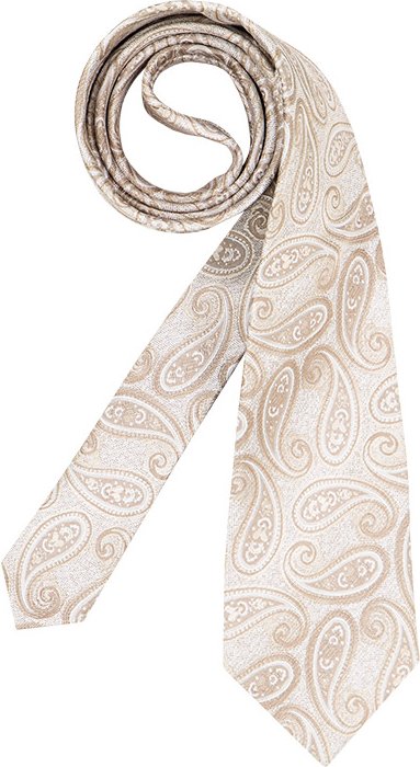 OLYMP Herren Krawatte beige Gemustert,unifarben