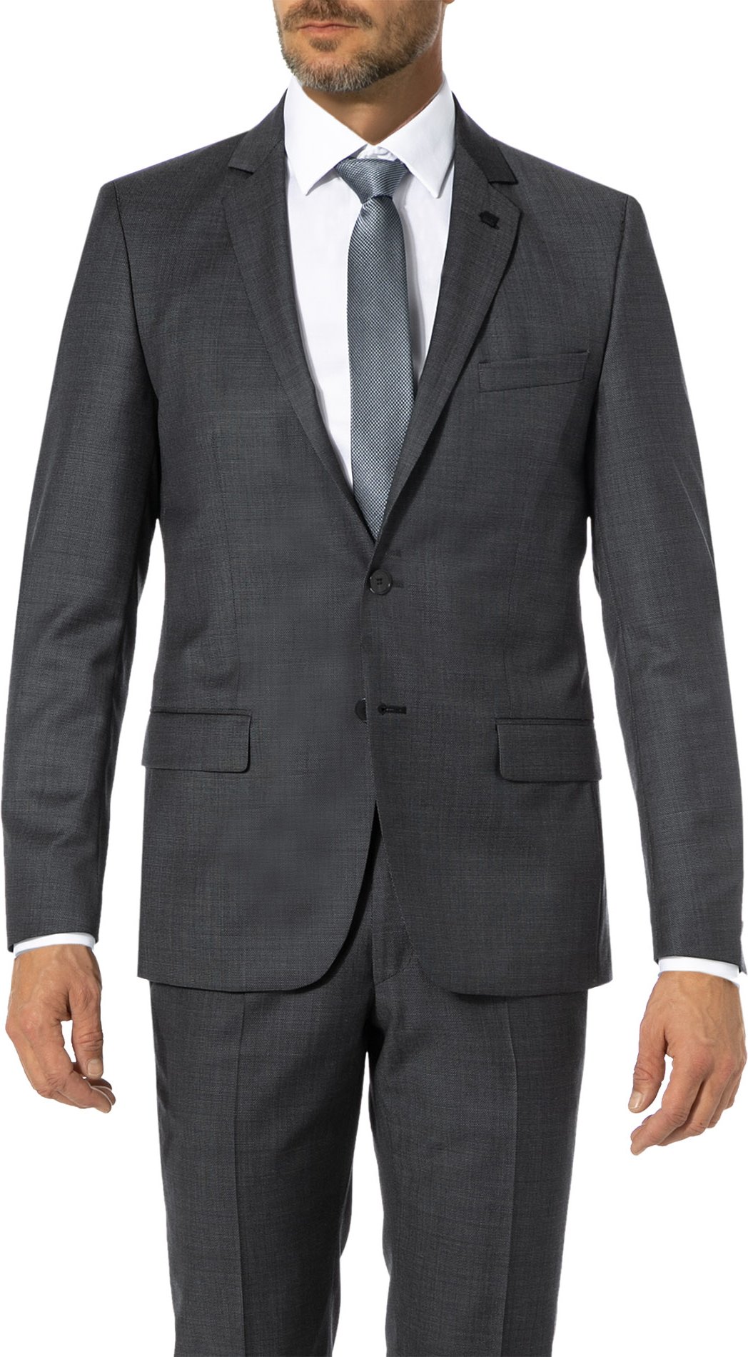 KARL LAGERFELD Herren Sakko schwarz meliert