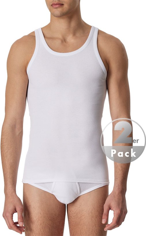 Thumbnail - Schiesser Herren Tanktops weiß Reine Baumwolle