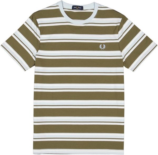 Fred Perry Herren T-Shirt grün gestreift