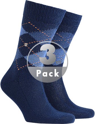 Thumbnail - Burlington Herren Socken blau Mikrofaser/Funktion Gemustert