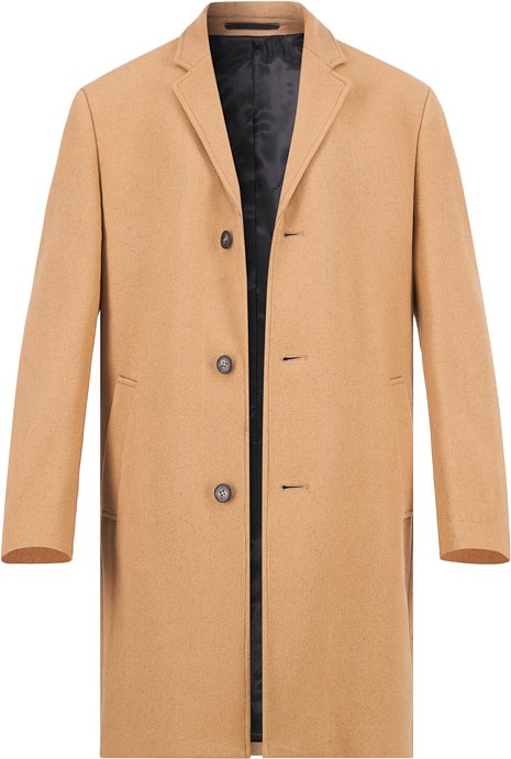 KARL LAGERFELD Herren Mantel braun unifarben