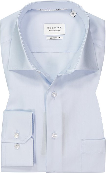 ETERNA Herren Hemd blau Comfort Fit