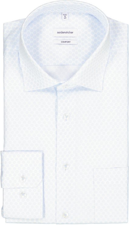 Seidensticker Herren Hemd blau gemustert