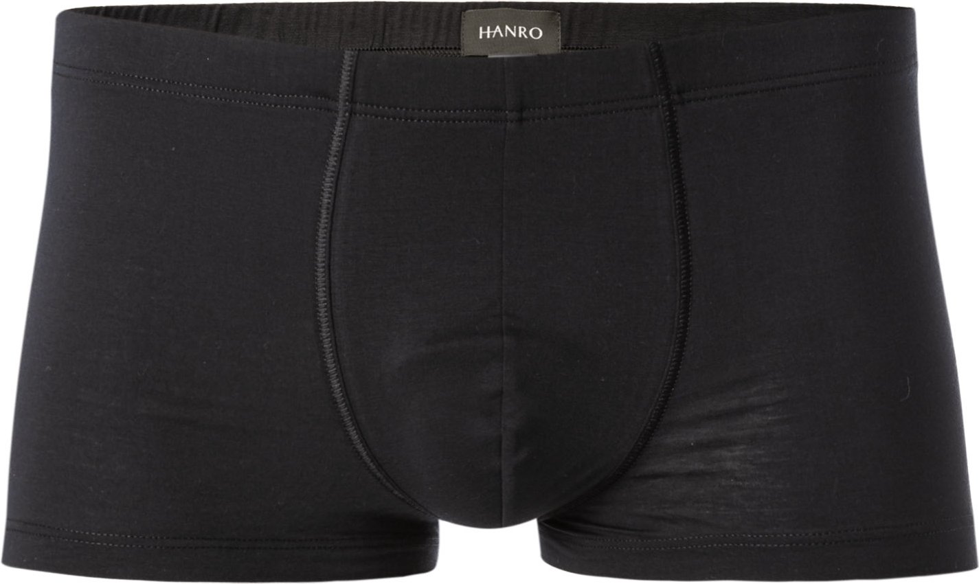HANRO Herren Pants schwarz Jersey-Baumwolle unifarben