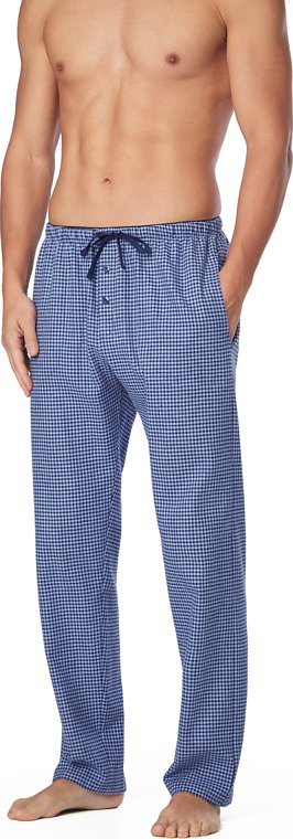 Novila Herren Schlafanzüge blau Reine Baumwolle Kariert