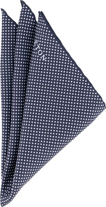 ETON Herren Einstecktuch blau Seide Gemustert