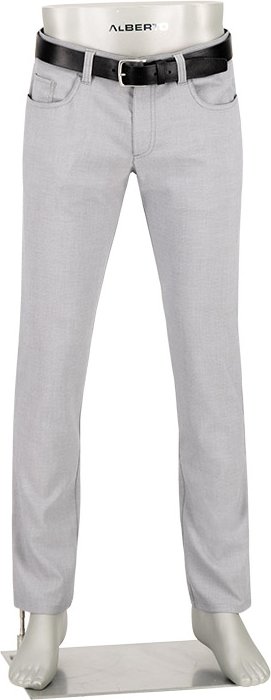 Alberto Herren Hosen grau meliert