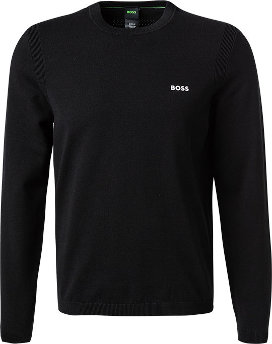 BOSS Green Herren Pullover schwarz unifarben