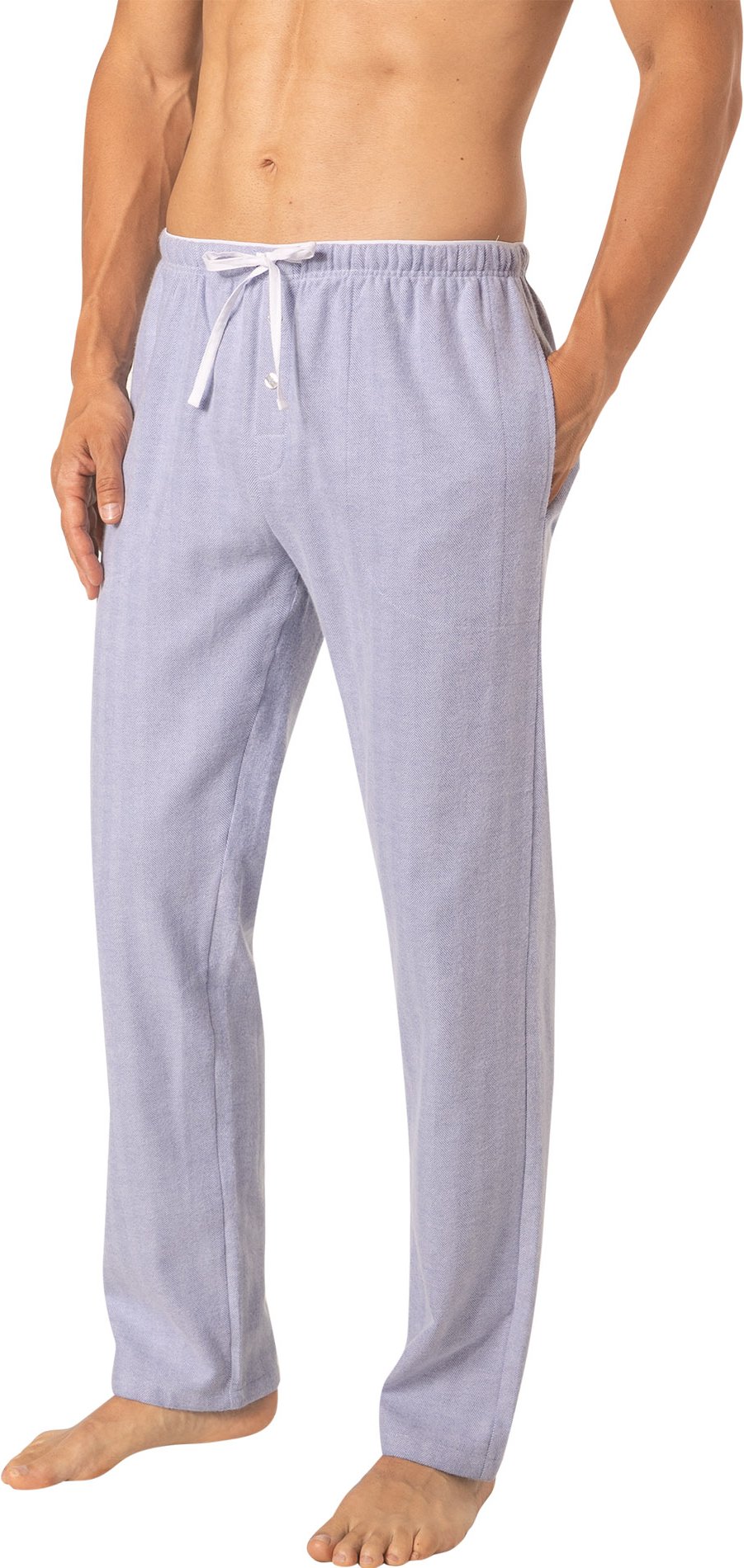 Thumbnail - Novila Herren Pyjamahose blau Flanelle Gemustert