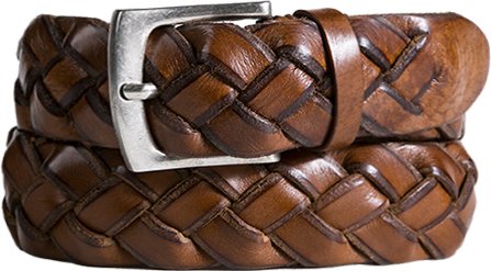 POST & CO Herren Gürtel braun Leder geprägt