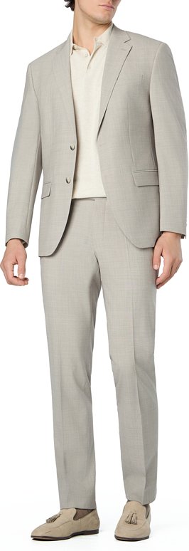 HECHTER PARIS Herren Anzug beige meliert