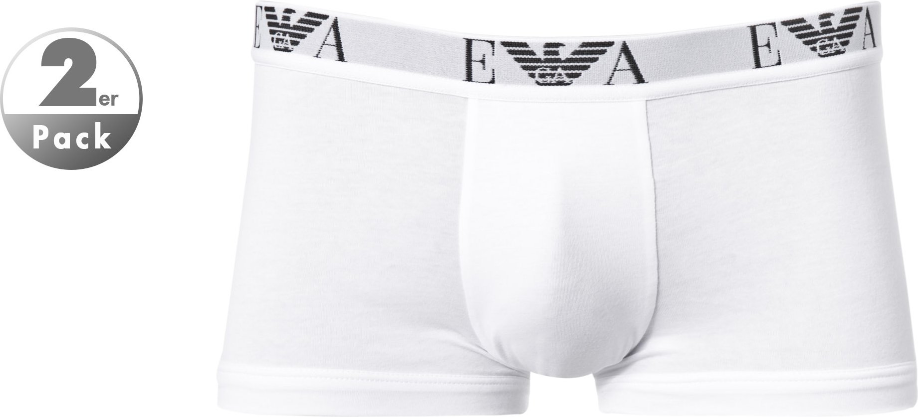 Thumbnail - EMPORIO ARMANI Herren Trunks weiß Baumwolle & Mix unifarben
