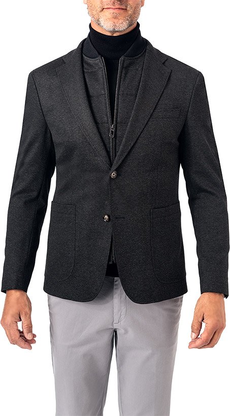 JOOP! Herren Sakko grau meliert Slim Fit
