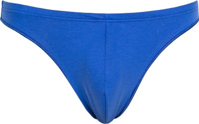 Thumbnail - HOM Herren G-String blau Baumwolle & Mix unifarben