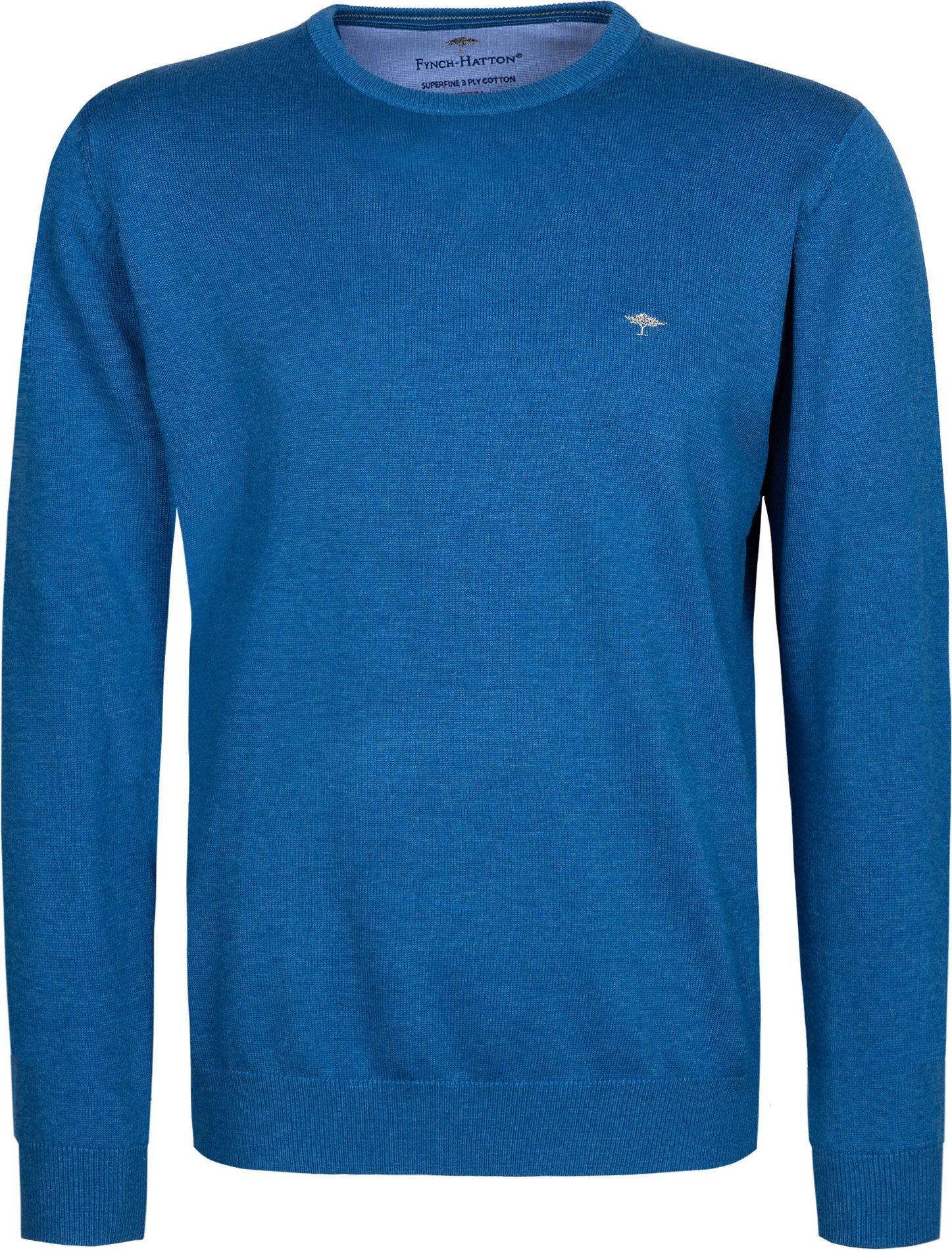 Thumbnail - Fynch-Hatton Herren Pullover blau unifarben